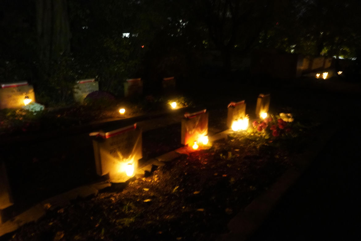 Poznańska Cytadela nocą
