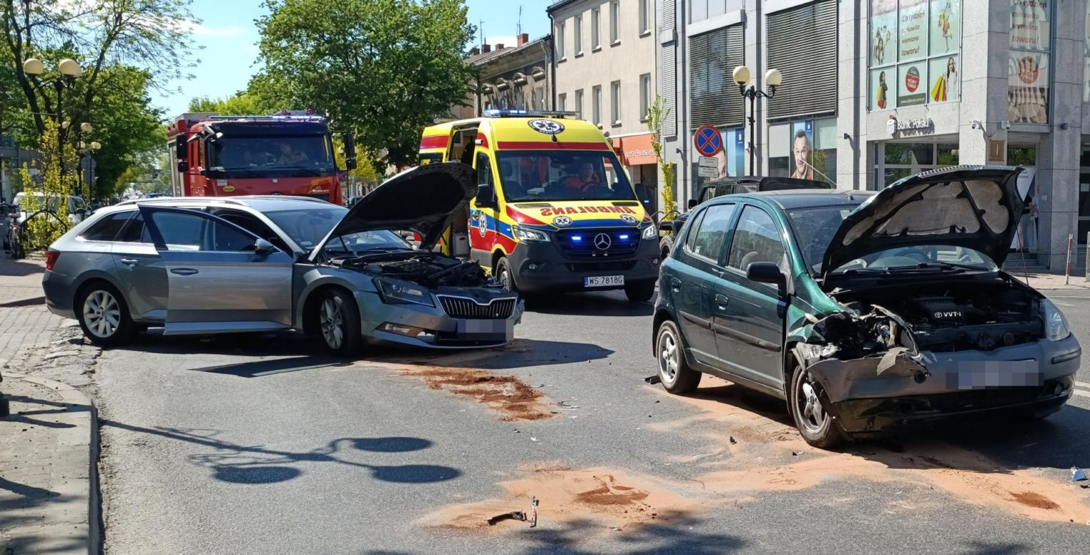 Wypadek samochodowy w Siedlcach