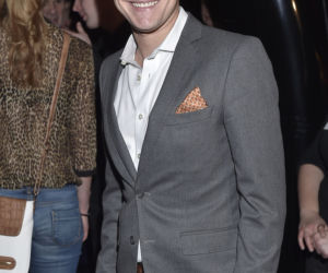 Marcin Mroczek na premierze filmu Ziarno prawdy