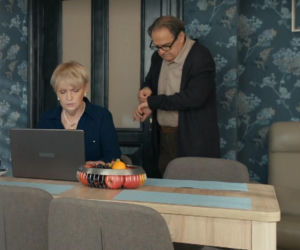 Barwy szczęścia, odc. 3352. Jerzy (Bronisław Wrocławski), Małgorzata (Adrianna Biedrzyńska)