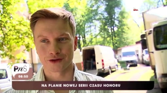 Czas honoru 7 sezon - na planie serialu. Jakub Wesołowski
