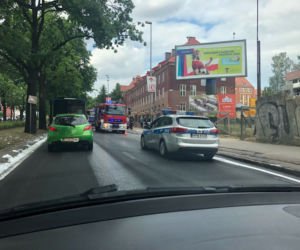 Pożar samochodu na al. Piastów