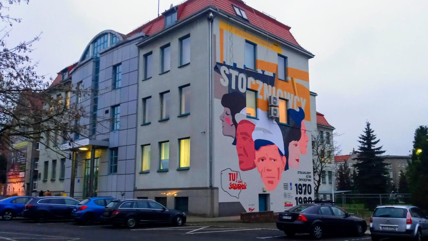 Mural na rocznicę Szczecińskiego Grudnia 1970