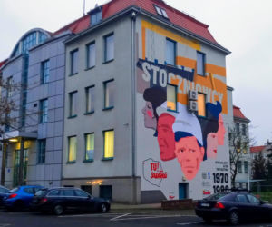 Mural na rocznicę Szczecińskiego Grudnia 1970