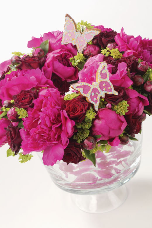 Ciemnoróżowe peonie