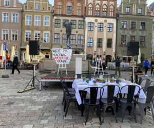 Protest branży gastronomicznej w centrum Poznania