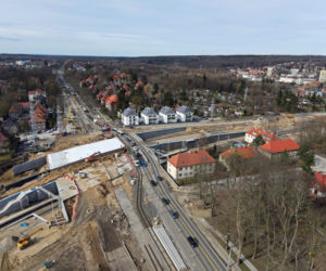 Budowa węzła Łękno - marzec 2021