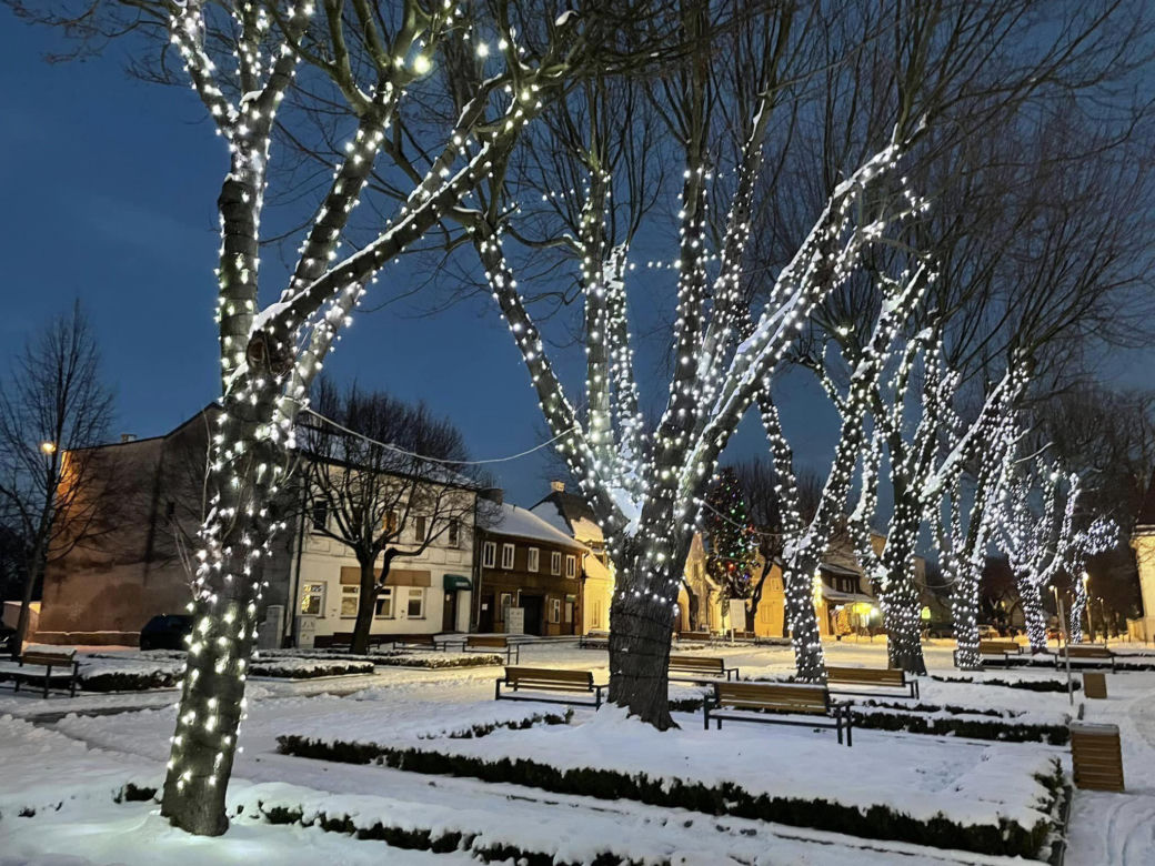 Świąteczne iluminacje w Węgrowie