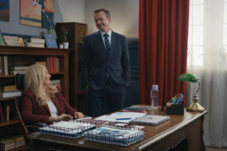 Barwy szczęścia, odcinek 3268. Karolina (Marta Dąbrowska), Bruno (Lesław Żurek)