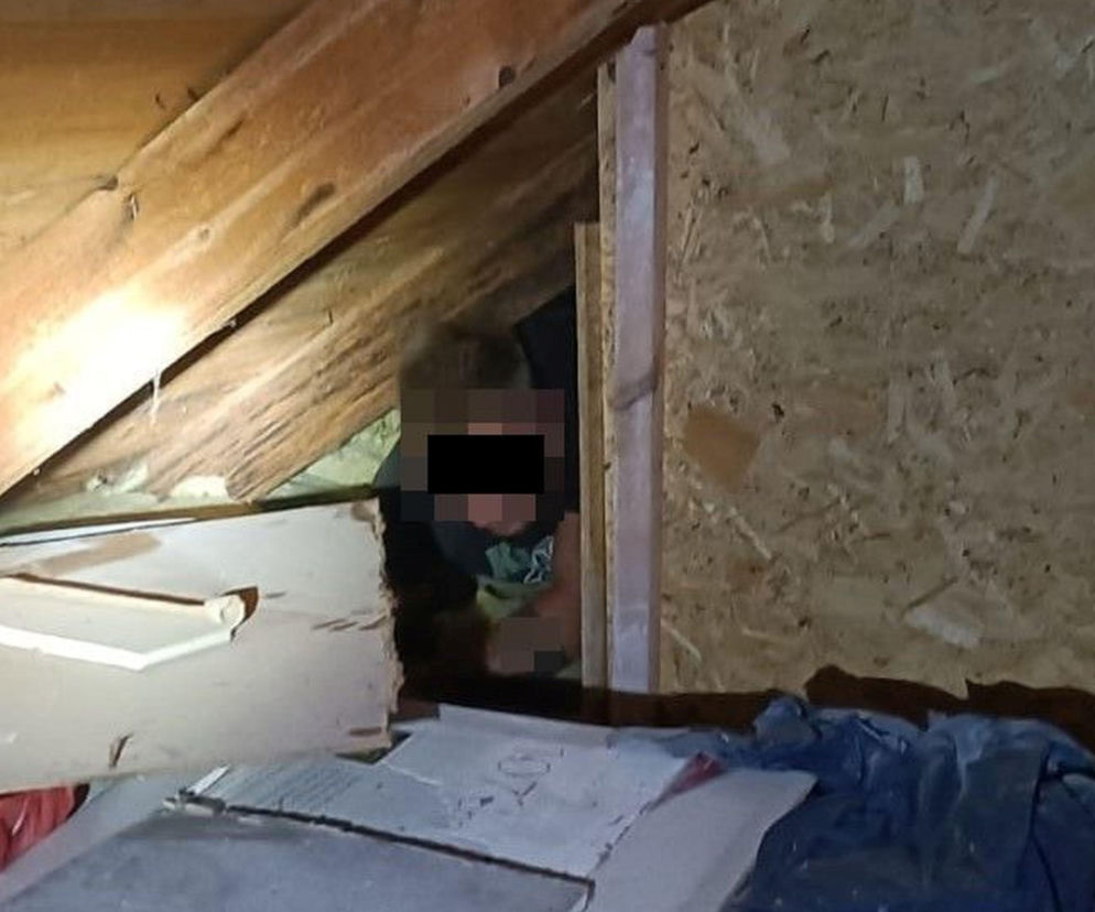 Policjanci przeszukali strych. 29-latek ukrył się pod wełną mineralną