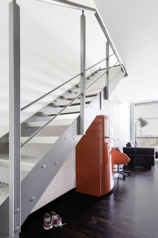Loft w kolorach betonu i cegły