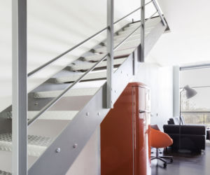 Loft w kolorach betonu i cegły
