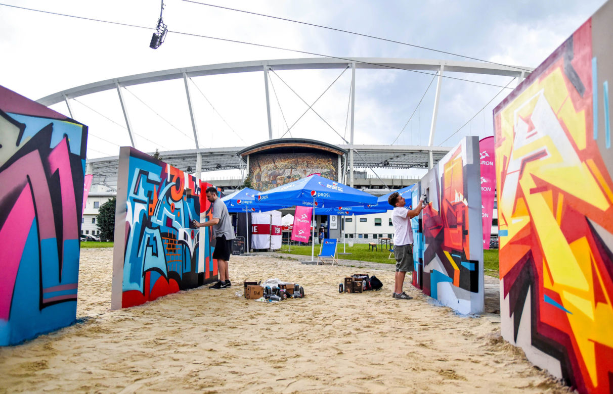 Tak wygląda sztuczna plaża przy Stadionie Śląskim. Rozkręcaliśmy tam imprezę w ramach Eska Summer City