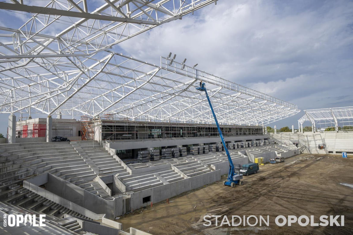 Stadion Opolski w budowie. Najnowsze zdjęcia