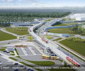 Projektowany tramwaj na Zieloną Białołękę w Warszawie