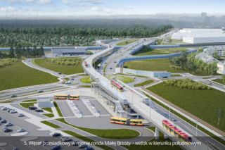 Projektowany tramwaj na Zieloną Białołękę w Warszawie