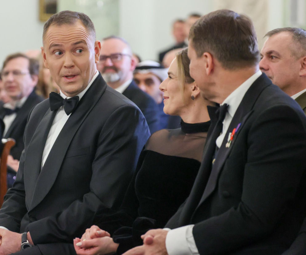 Karol Nawrocki i Radosław Sikorski na Korpusem Dyplomatycznym. Te miny mówią wszystko!