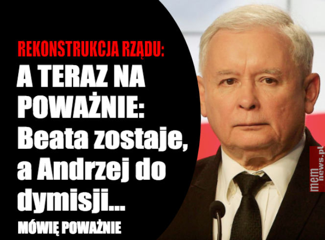 Rekonstrukcja rządu - memy