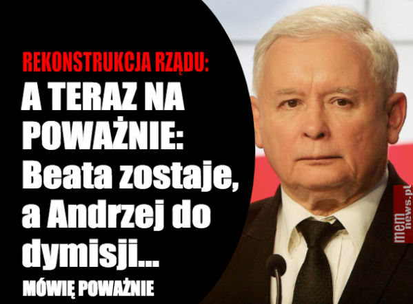 Rekonstrukcja rządu - memy