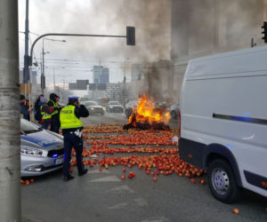 Protest rolników w centrum Warszawy