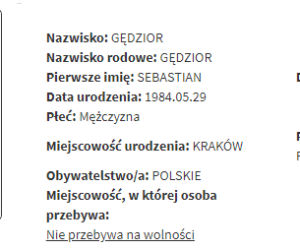GĘDZIOR SEBASTIAN
