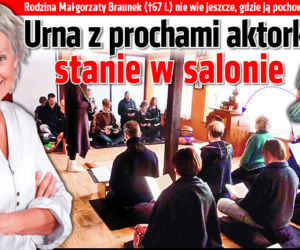 Urna z prochami aktorki stanie w salonie