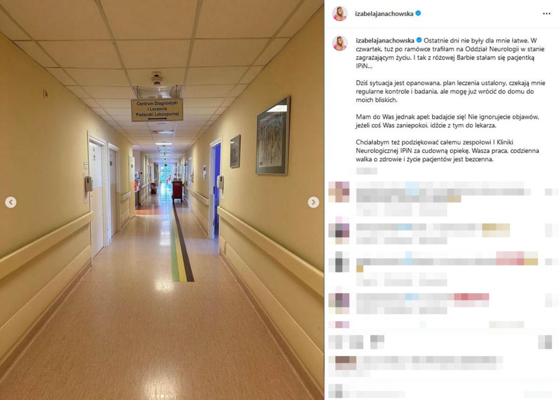  Izabela Janachowska ze szpitala prosto do pracy