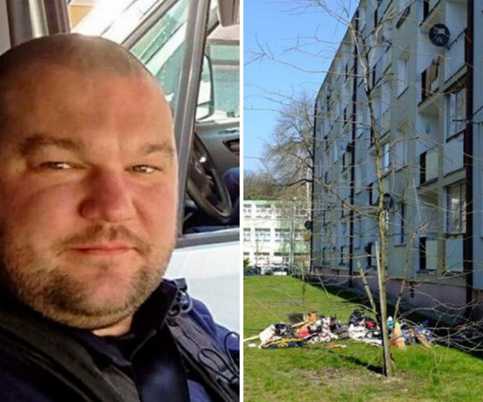 Puławy: SCENY GROZY! Policjant wyprowadził mężczyznę z pożaru. Tuż przed EKSPLOZJĄ