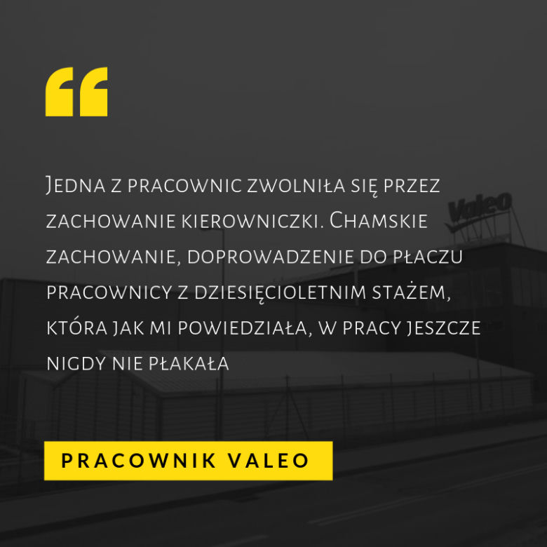 Zastraszanie i terror. Tak traktuje się pracowników w Valeo