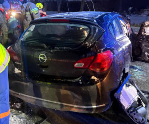 Zderzenie trzech aut na DW212 03.02.2026