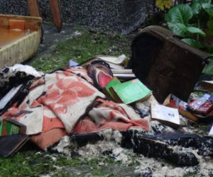  Pożar na ul. Wyspiańskiego na Żoliborzu