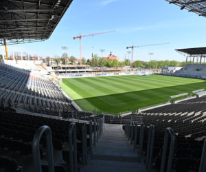 Trwa budowa Stadionu Miejskiego im. Floriana Krygiera w Szczecinie 