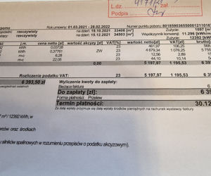 rachunki za gaz 2022 