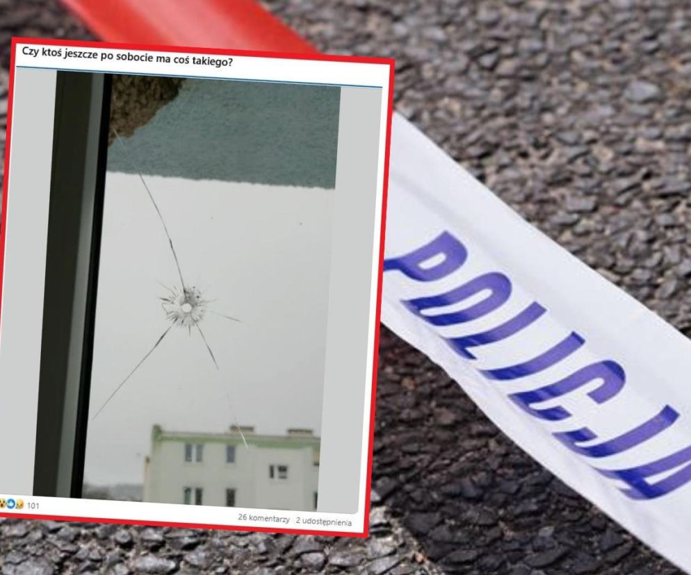 Strzały z wiatrówki w Siemirowicach. Uszkodzone okna w bloku mieszkalnym