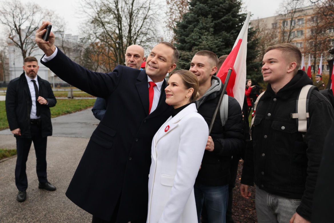 Marta Nawrocka w czasie obchodów Narodowego Święta Niepodległości