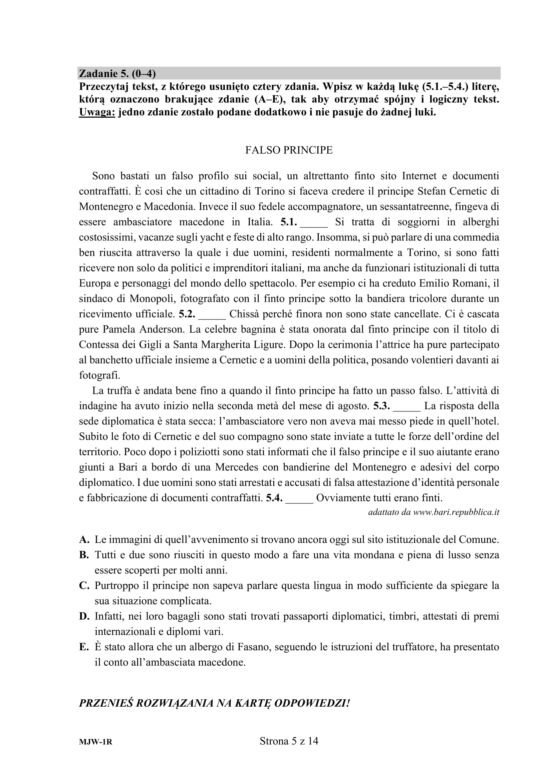 Matura 2020: J. rosyjski - poziom rozszerzony [ARKUSZ, ODPOWIEDZI]
