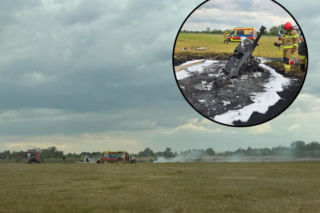 Groźny wypadek wiatrakowca na Mazowszu. Dwie osoby trafiły do szpitala