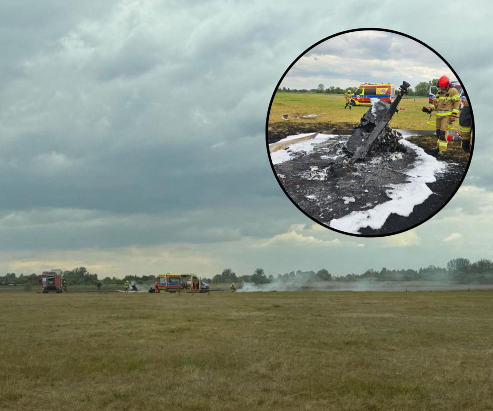 Groźny wypadek wiatrakowca na Mazowszu. Dwie osoby trafiły do szpitala