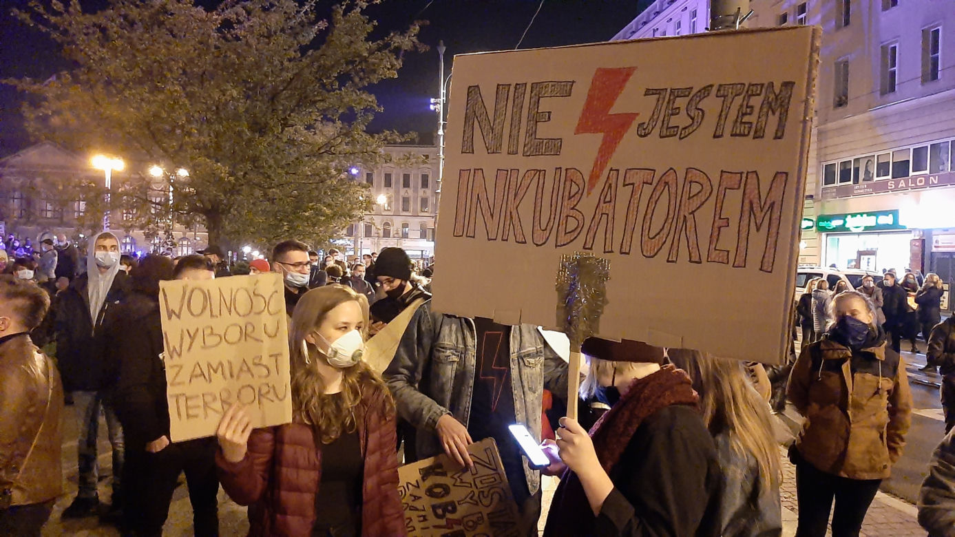 Niedzielny protest w centrum Poznania