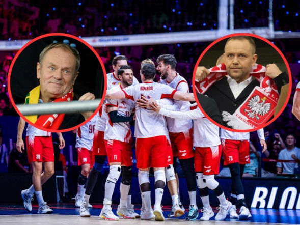 Karol Nawrocki i Donald Tusk pogratulowali siatkarzom. Po chwili wybuchła ohydna awantura! Gorszące obrazki
