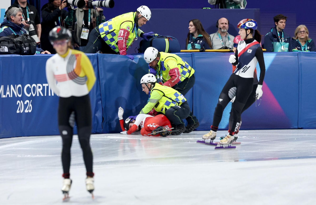 Wypadek Kamili Sellier w short tracku