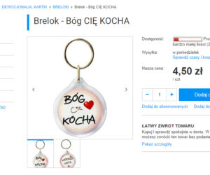 To ojciec Rydzyk sprzedaje w swoim sklepie. Są gry biblijne, komórki, a nawet pamiątki z Peru