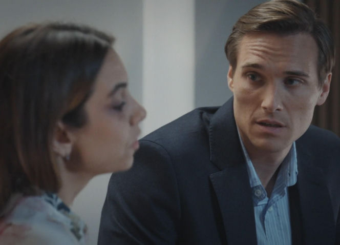 M jak miłość, odcinek 1891. Olek (Maurycy Popiel), Aneta (Ilona Janyst)