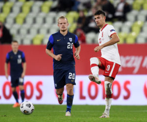 Jakub Moder w meczu Polska - Finlandia