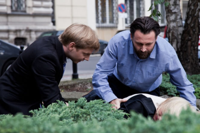Przepis na życie 5 odcinek 55 (odc. 3). Pola (Edyta Olszówka), Tadeusz (Bartek Świderski), Kuba (Rafał Zawierucha)