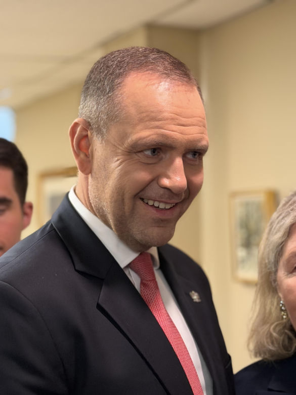 Karol Nawrocki na spotkaniu z Polonią po mszy w Maryland