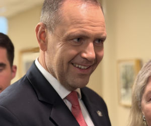 Karol Nawrocki na spotkaniu z Polonią po mszy w Maryland