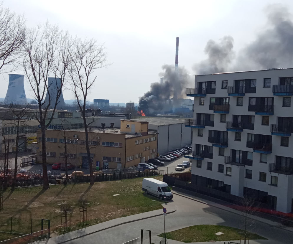 Pożar w Łęgu w Krakowie