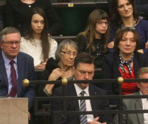 Jadwiga Morawiecka w czasie expose syna Mateusza Morawieckiego