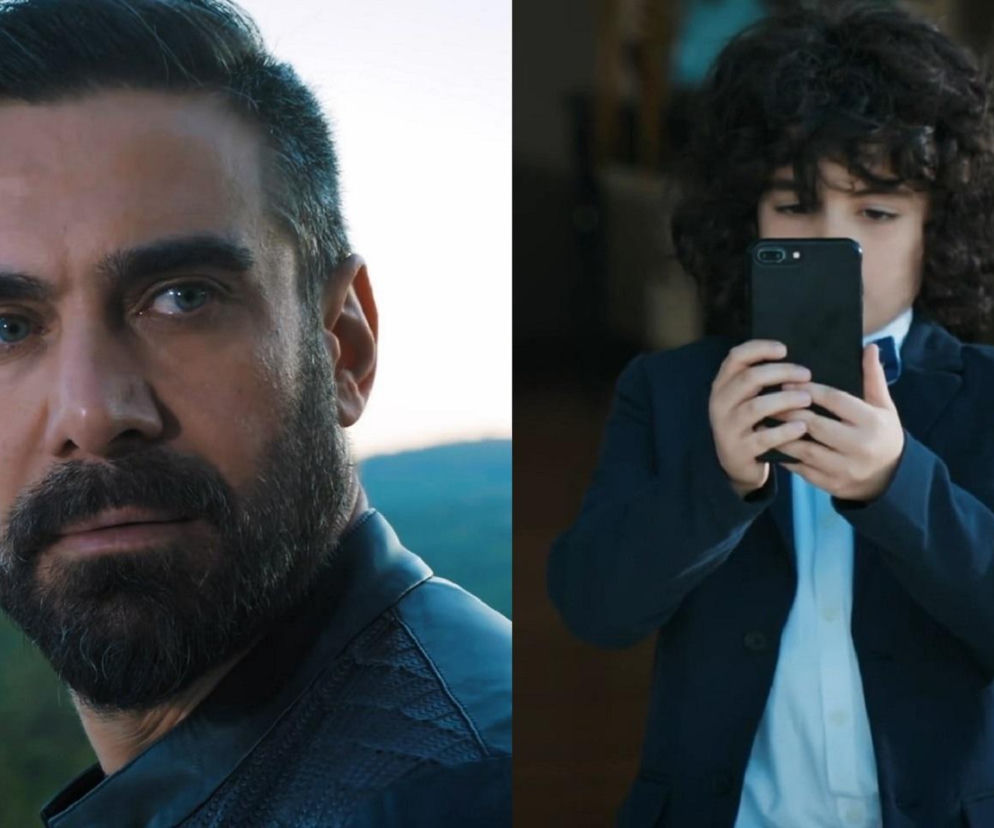 Mężczyzna z brodą i niebieskimi oczami oraz chłopiec z burzą loków nagrywający telefonem. Acar nie wie, że Yusuf nagrywa jego pogrążającą rozmowę, w której zdradzi swoje plany, co można przeczytać na Super Seriale.